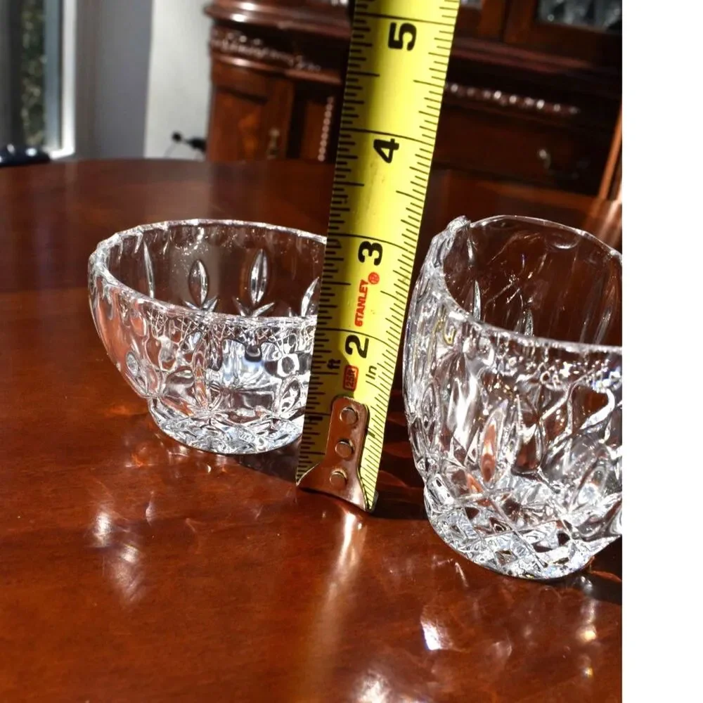 Montpellier Kristal Zajecar 24% Lead Crystal Sugar Bowl & Creamer Set